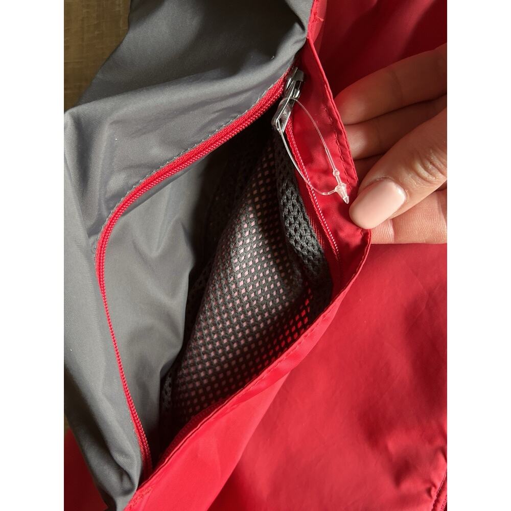 Columbia Windbreaker Jacket Mens S Red Gray Hooded Lightweight Rain Coat - Picture 5 of 12